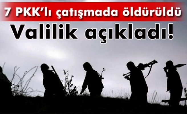 Hakkari'de 7 PKK’lı öldürüldü
