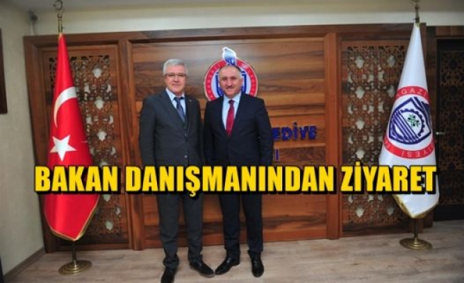 Harun Akın Belediye Başkanı Neşet Çağlayan’ı Makamında Ziyaret Etti.