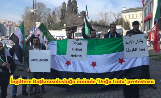 İngiltere Başkonsolosluğu önünde 'Doğu Guta' protestosu