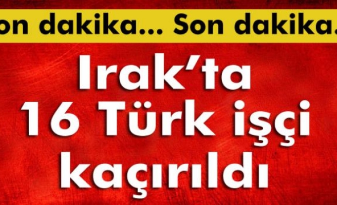Irak'ta 16 Türk işçi kaçırıldı