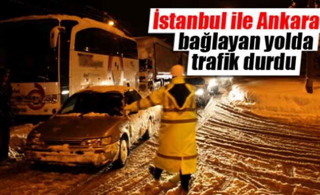 İstanbul ile Ankara’yı bağlayan yolda trafik durdu