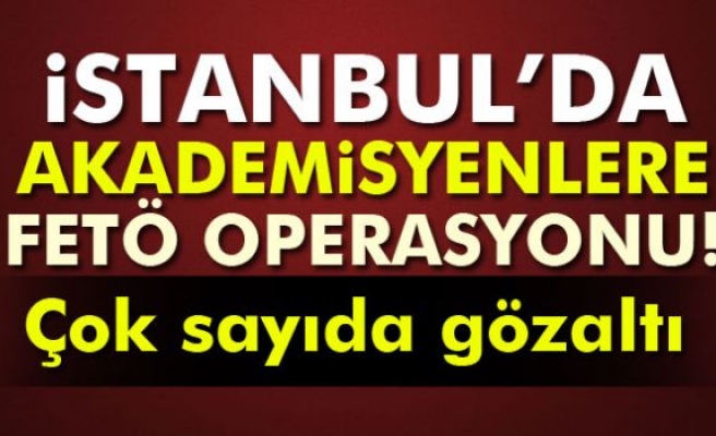 İstanbul’da akademisyenlere FETÖ gözaltısı