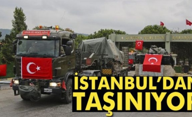 İstanbul'daki tanklar taşınmaya devam ediyor