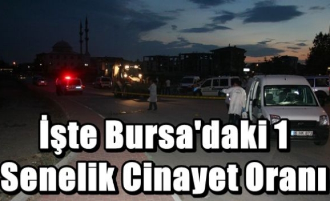 İşte Bursa'daki 1 Senelik Cinayet Oranı