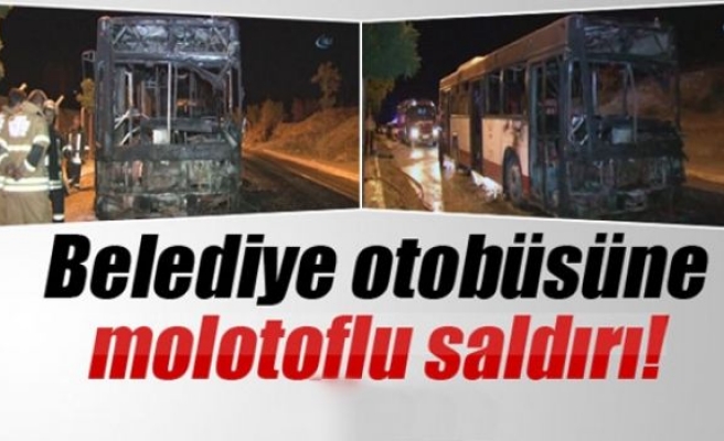 İzmir'de belediye otobüsüne molotoflu saldırı