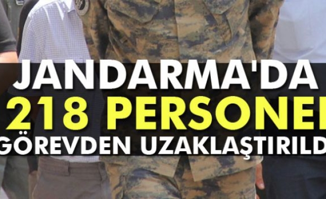 Jandarma'da 1218 personel görevden uzaklaştırıldı