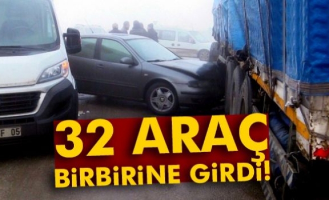 Konya’da 32 araç birbirine girdi