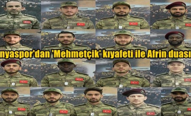 Konyaspor'dan 'Mehmetçik' kıyafeti ile Afrin duası