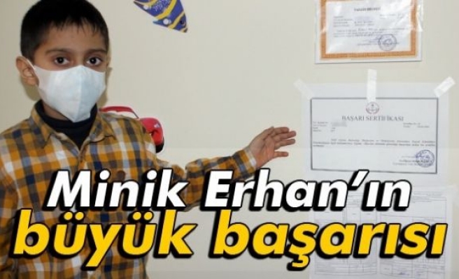 Lösemi hastası minik Erhan’ın büyük başarısı