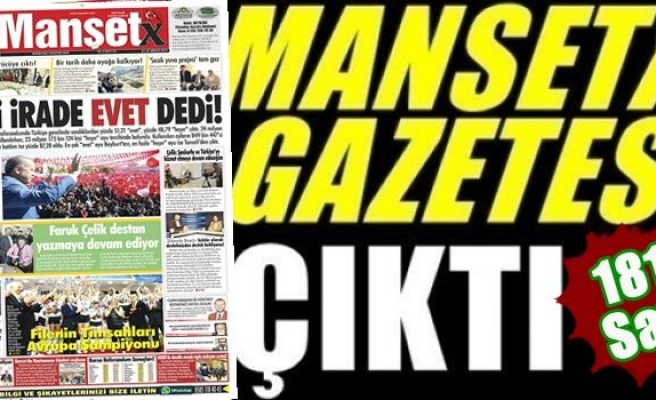 MANŞETX Gazetesi'nin 181. Sayısı Çıktı.
