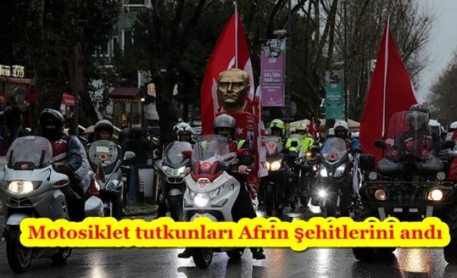 Motosiklet tutkunları Afrin şehitlerini andı