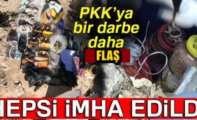Mühimmat dolu 12 PKK sığınağı temizlendi