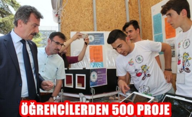 Öğrencilerden 500 Proje