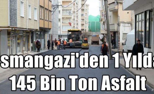 Osmangazi'den 1 Yılda 145 Bin Ton Asfalt