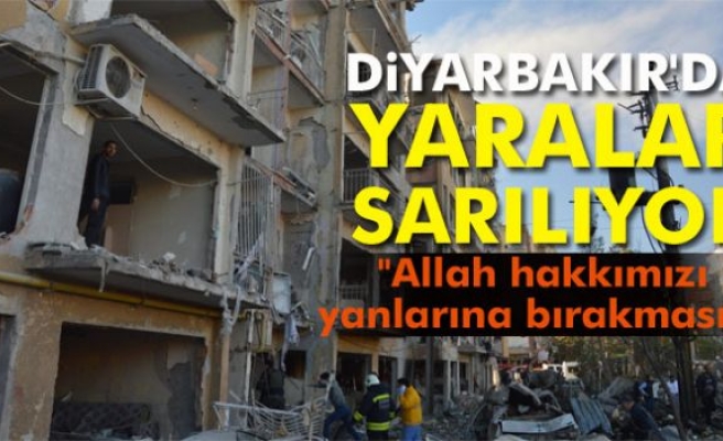 Patlamanın ardından Diyarbakır'da yaralar sarılıyor