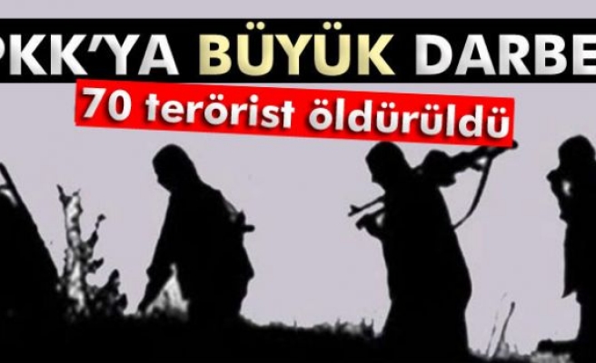 PKK'ya büyük darbe! 70 terörist öldürüldü!