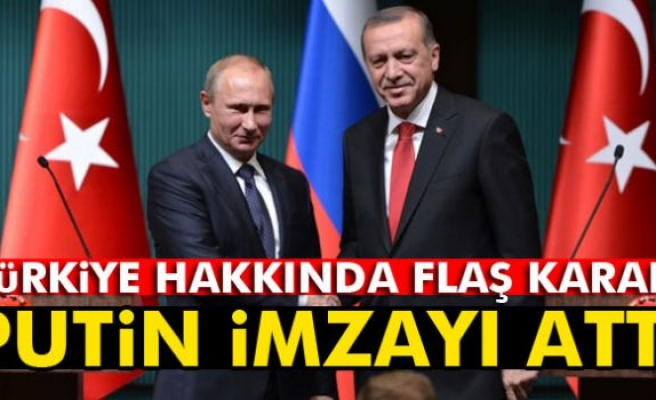 Putin, Türkiye'ye yaptırımları kaldırdı