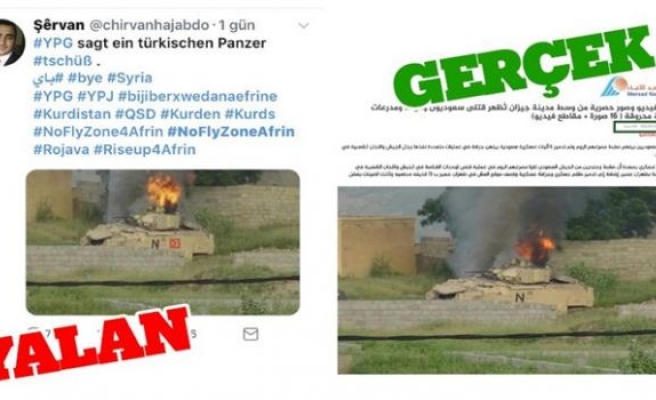 PYD/PKK destekçileri Afrin yalanlarında yine montaj yaptı