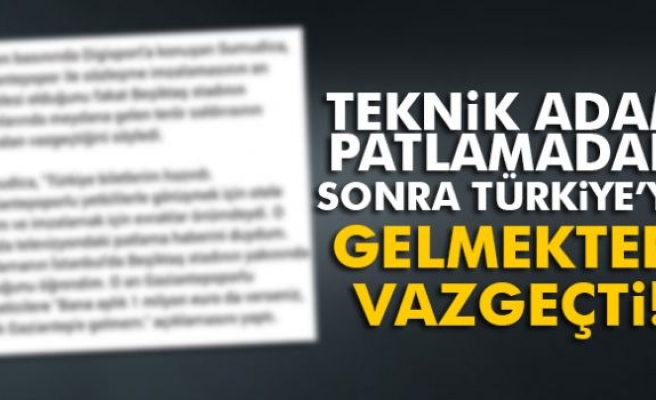 Rumen teknik adam Türkiye'ye gelmekten vazgeçti