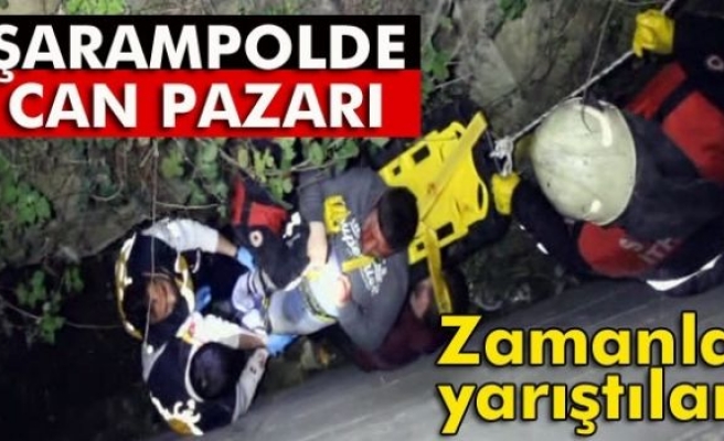 Samsun'da otomobilin yuvarlandığı şarampolde can pazarı: 3 yaralı