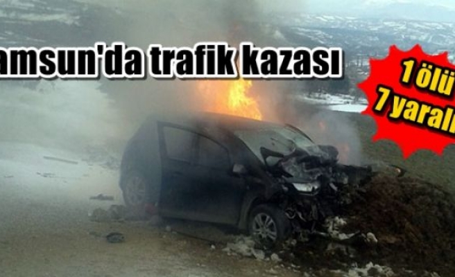 Samsun'da trafik kazası: 1 ölü, 7 yaralı