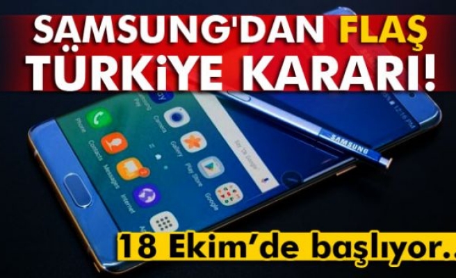 Samsung'dan Galaxy Note 7 için Türkiye kararı