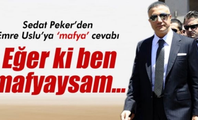 Sedat Peker'den Emre Uslu'ya 'mafya' cevabı