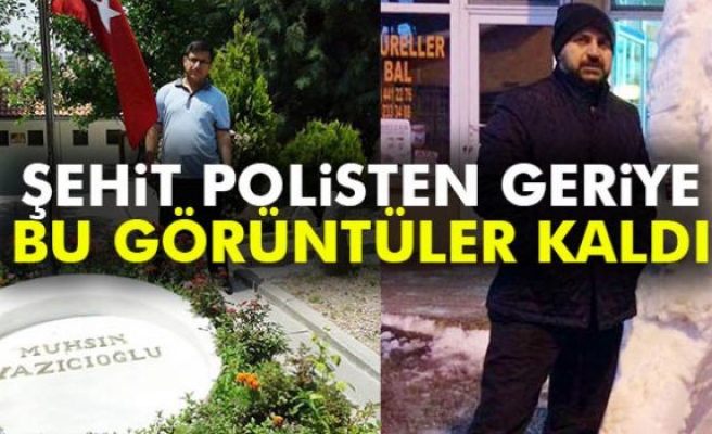 Şehit Polisten Geriye Yazıcıoğlu'nun Mezarı Başında Çektiği Fotoğrafı Kaldı