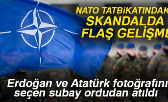 Son dakika haberleri! NATO tatbikatındaki hedef skandalında flaş gelişmeNATO, Erdoğan ve Atatürk fotoğrafını seçen subay ordudan atıldığını açıkladı