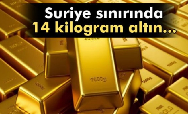 Suriye sınırında 14 kilogram altın...