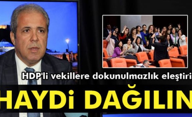 Tayyar'dan HDP'li vekillere dokunulmazlık eleştirisi