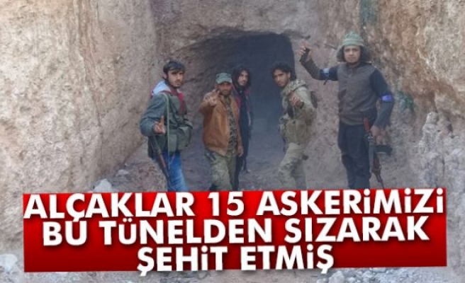 Teröristler 15 askerimizi bu tünelden sızarak şehit etmiş