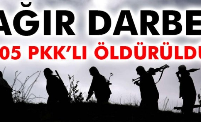 TSK: 105 PKK’lı terörist öldürüldü