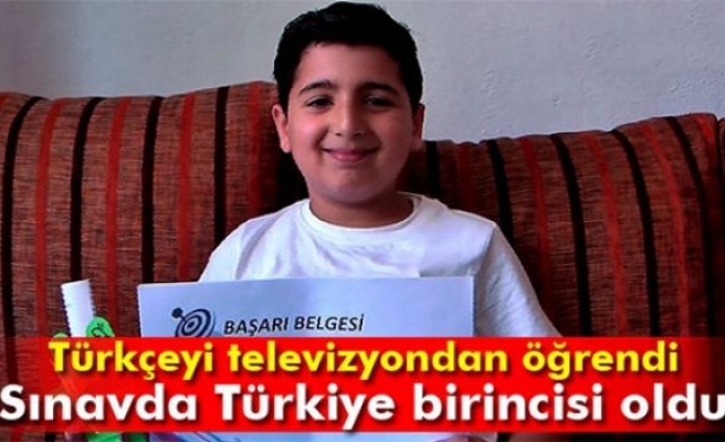 Türkçeyi televizyondan öğrenen Suriyeli sınavda Türkiye birincisi oldu