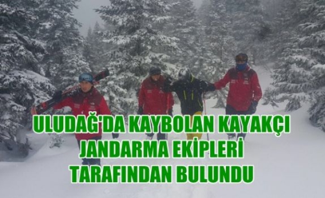 Uludağ'da Kaybolan Kayakçı Jandarma Ekipleri Tarafından Bulundu.
