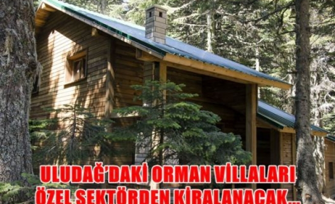 Uludağ'daki orman villaları özel sektörden kiralanacak...