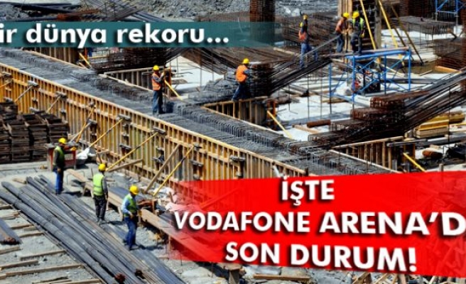 Vodafone Arena'nın çatısı monte edildi