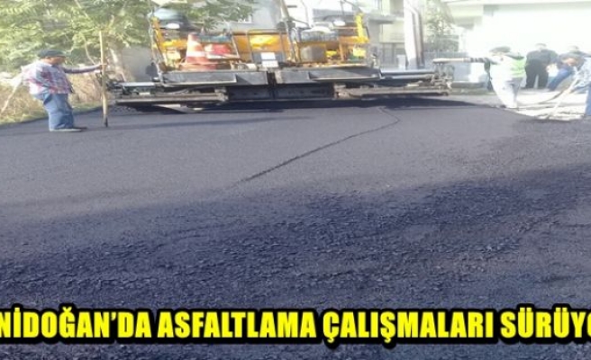Yenidoğan Mahallesi’nde de asfalt çalışması devam ediyor.