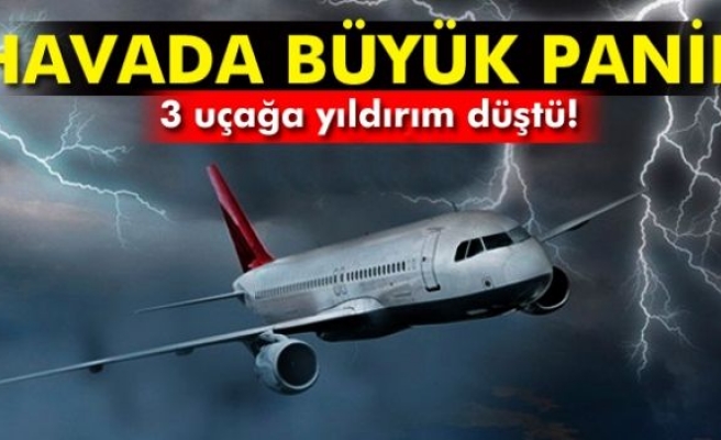 Yıldırım çarpan 3 uçak İstanbul'a geri döndü