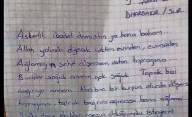 Zonguldaklı Şehidin Yürek Burkan Son Mektubu