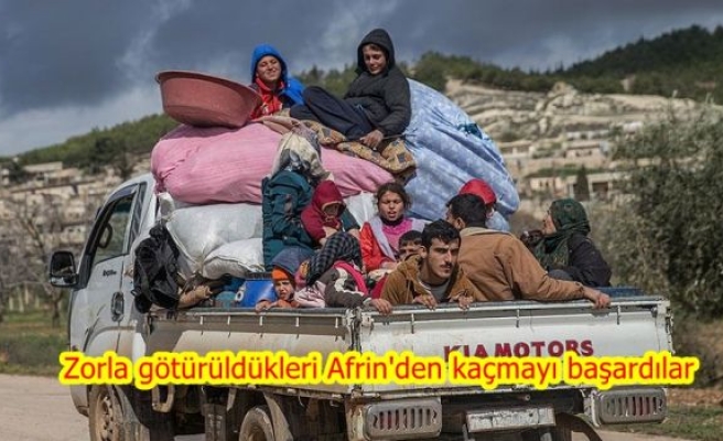 Zorla götürüldükleri Afrin'den kaçmayı başardılar