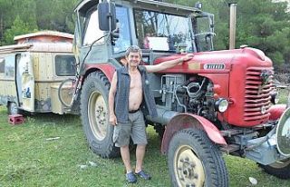 Avusturyalı çiftçi traktörle Avrupa turu yapıyor