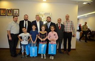 Suriyeli yetim çocuklar BUSKİ'yi ziyaret etti