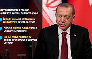 Cumhurbaşkanı Erdoğan: İdlib'in mevcut statüsünün...
