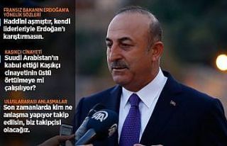 Dışişleri Bakanı Çavuşoğlu: Fransa Dışişleri...