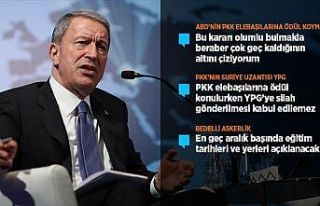 Milli Savunma Bakanı Akar: YPG'nin PKK'dan hiçbir...