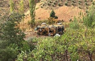 Kahramanmaraş'ta zırhlı askeri araç devrildi:...