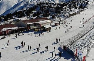 Erzincan Ergan Dağı Kayak Merkezi'nde hafta sonu...