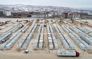 Elazığ'da enkaz kaldırma ve konteyner kent kurulum...
