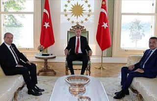 Cumhurbaşkanı Erdoğan KKTC Başbakanı Tatar'ı...
